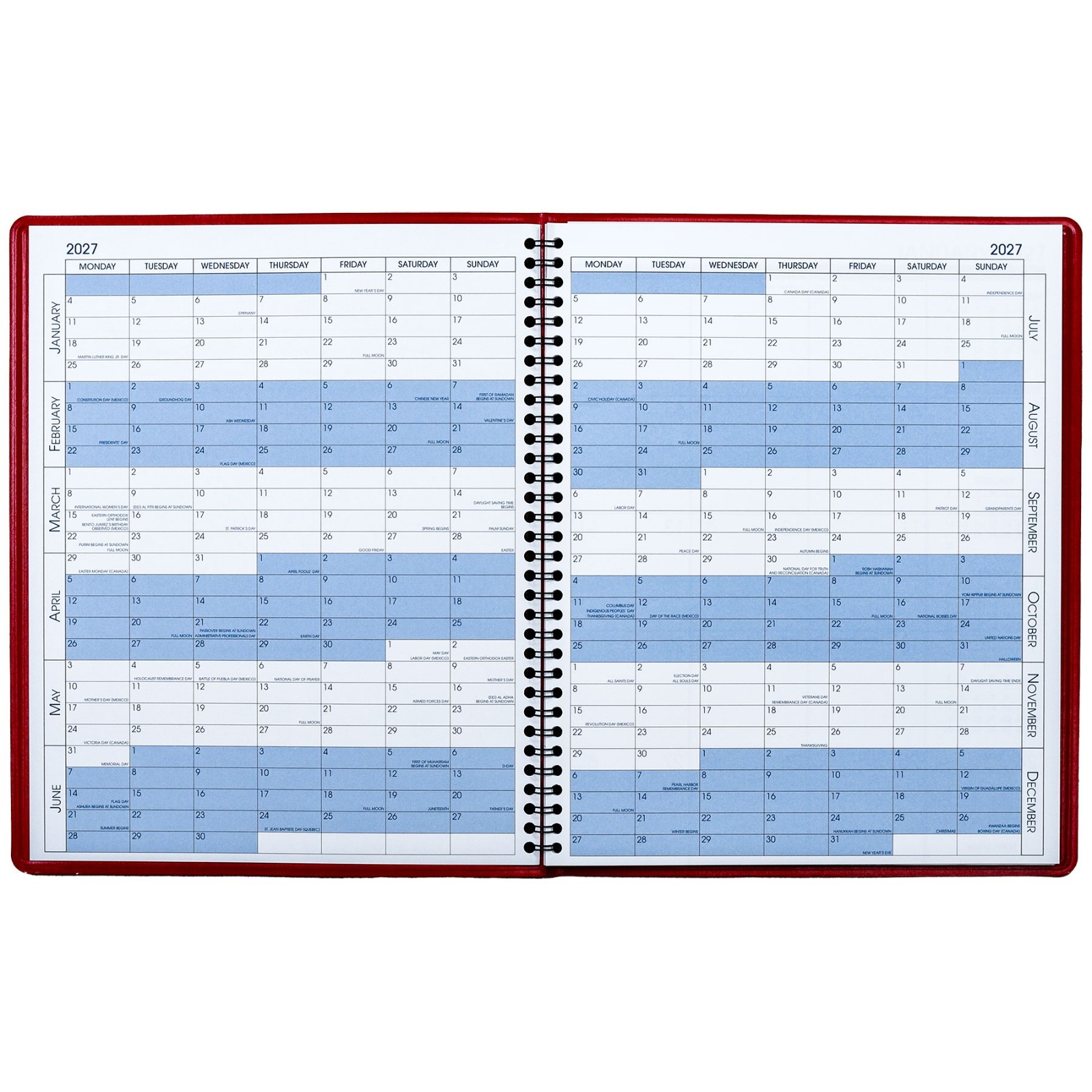 2026 At-A-Glance 70-250-13 Monthly Planner, 9 x 11″, Red Cover