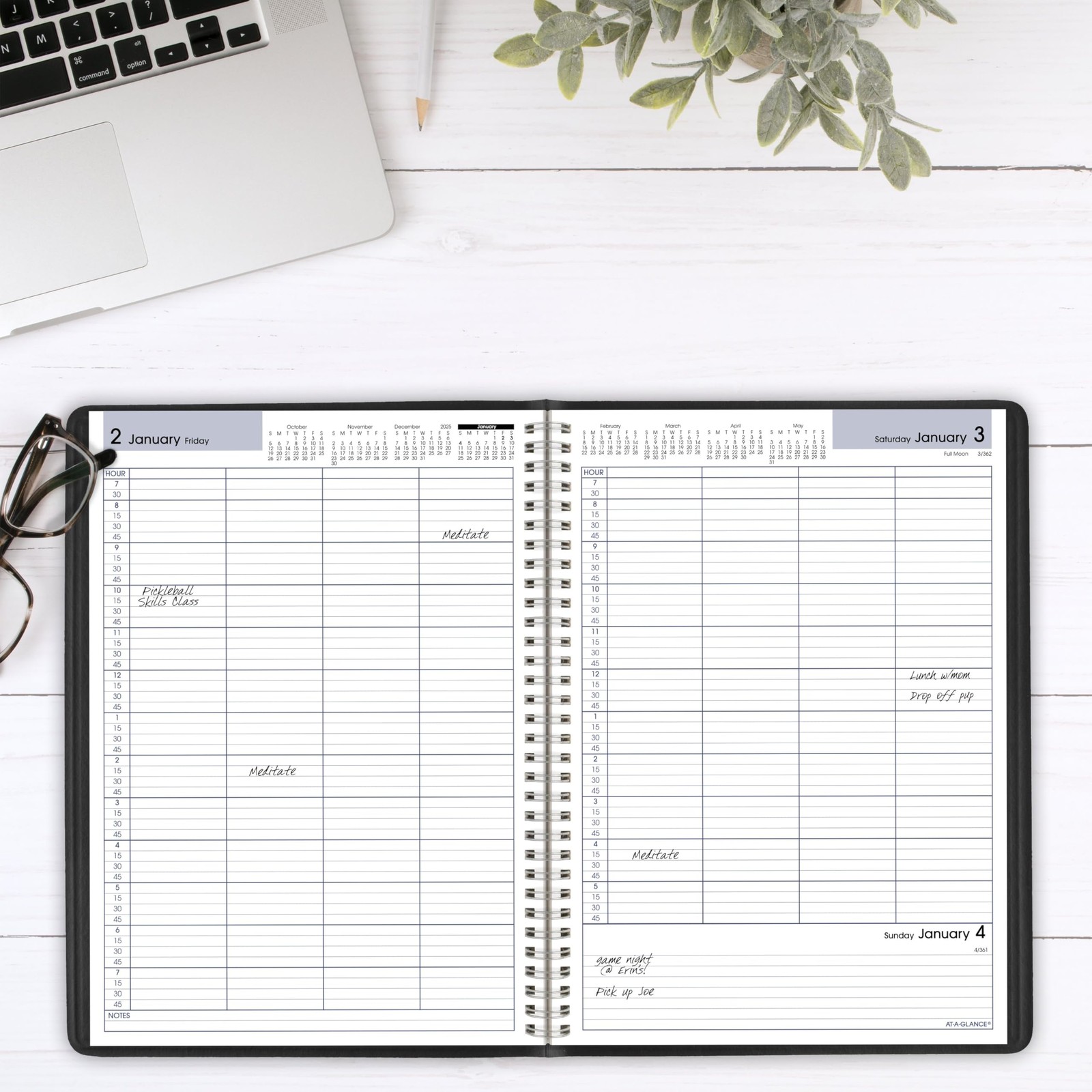 2026 Appointment Book Planner, Daily, Four Person Group Planner, 8 x 11, Large,
