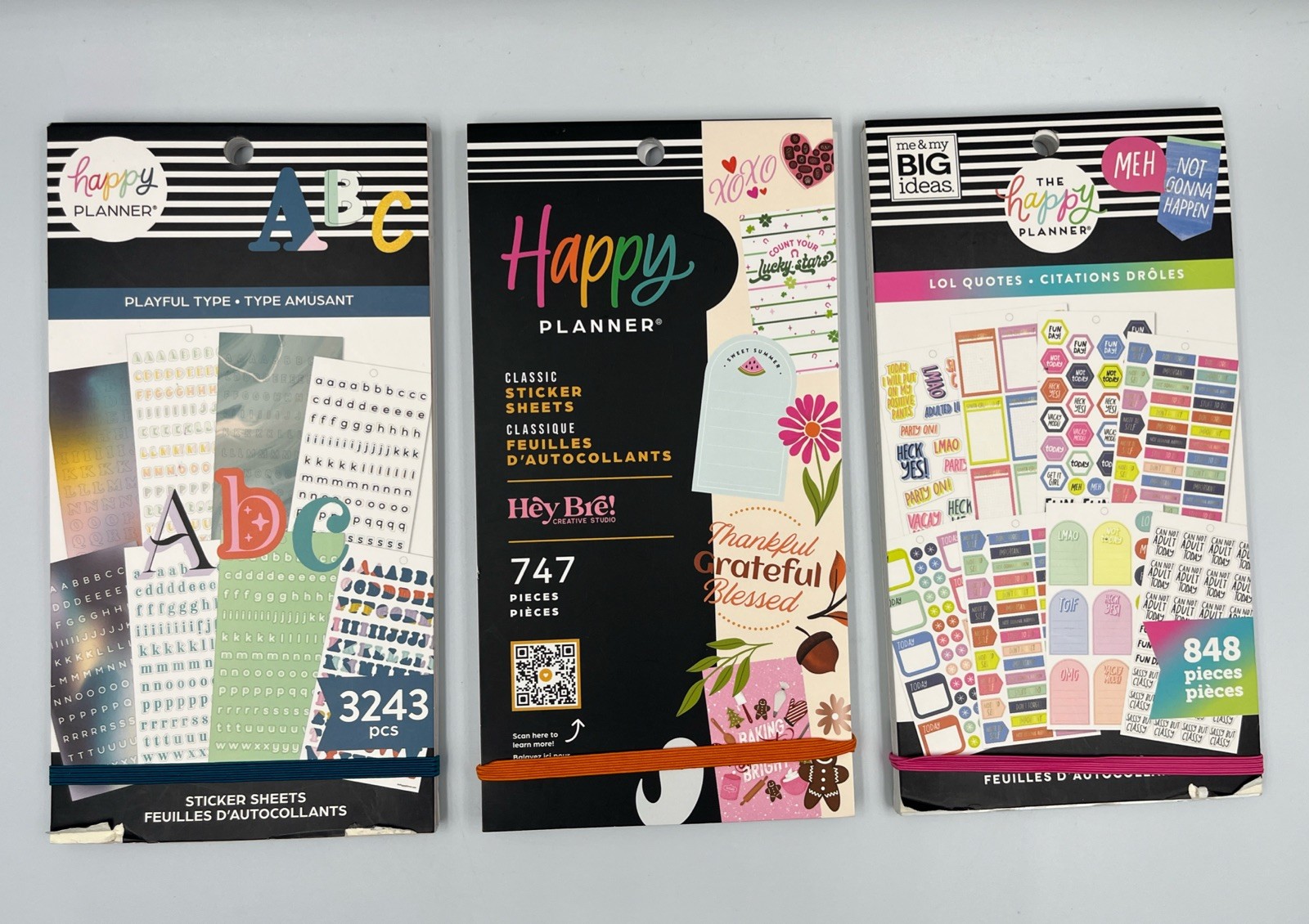 The Happy Planner Sticker Books LOT OF 3 – Missing Some Stickers