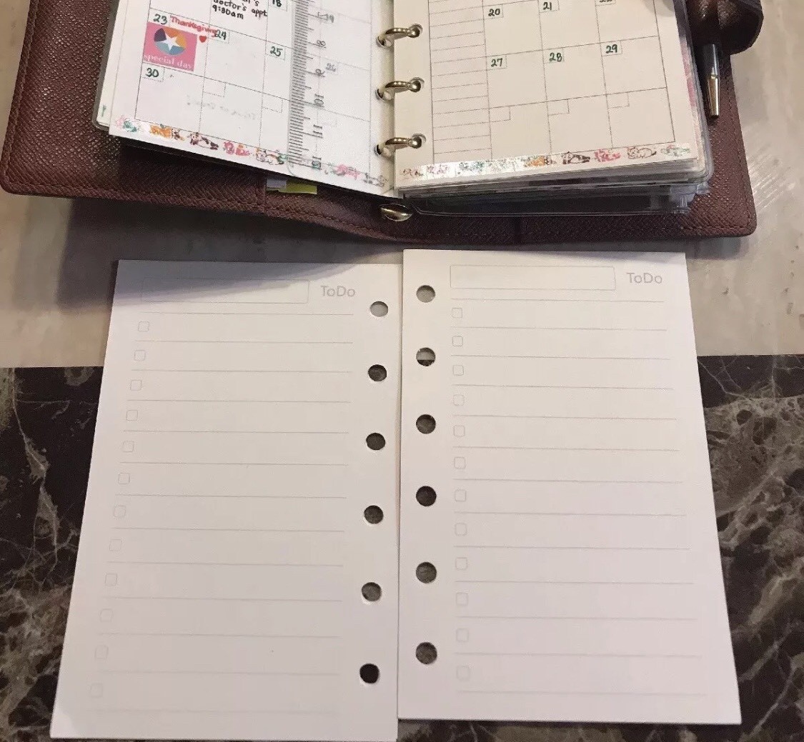 Agenda-PM-Inserts-Monthly-Weekly-Refills Fits For PM Size Agenda #014