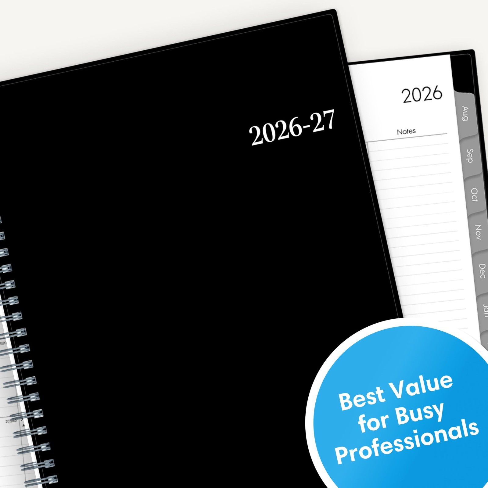Weekly & Monthly Academic Planner 2026-2027, 8″x10.875″, Flexible Cover, Wirebou