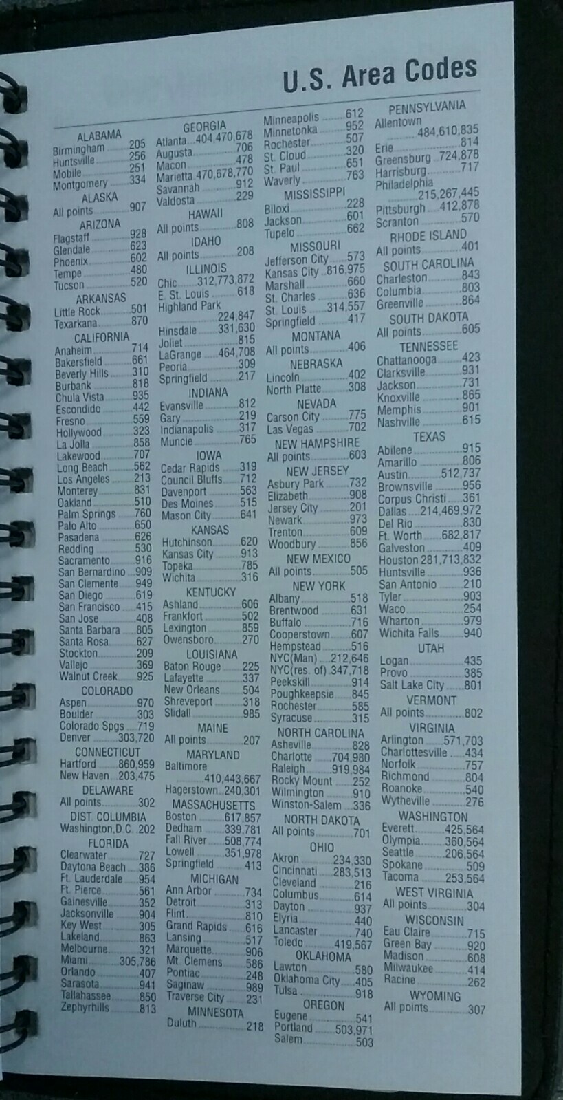 Undated Weekly Calendar Day Planner by Cambridge 2-page spread & phone # section