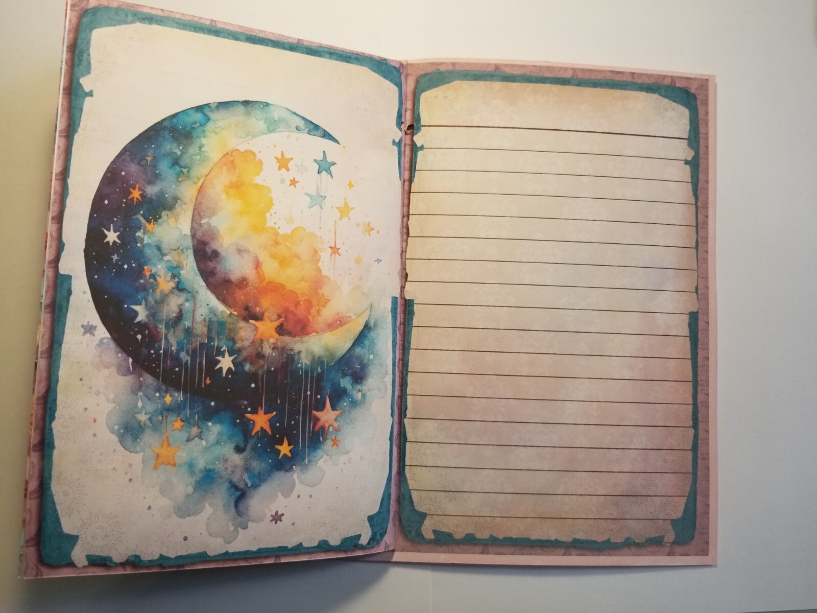 Junk Journal Blank Booklet “DREAMER” Dreamcatcher, Pastel LG 8.5″x5.5 ” 40pgs