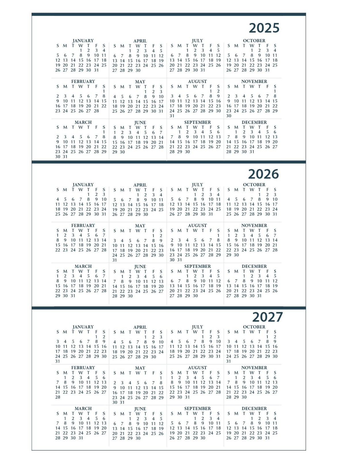 House of Doolittle 2025 Daily Calendar Planner, Black Cover, 5 x 8 Inches, Ja…