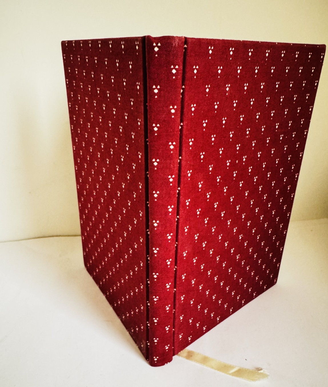 Vintage Laura Ashley Blank Journal Diary Sketchbook Burgundy Cloth HC Ribbon