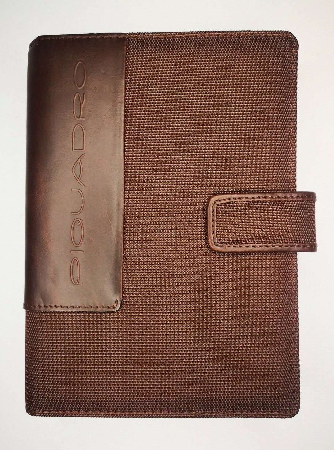 Piquadro Leather Synthetic Agenda Planner Organizer Cover Brown Medium Italy
