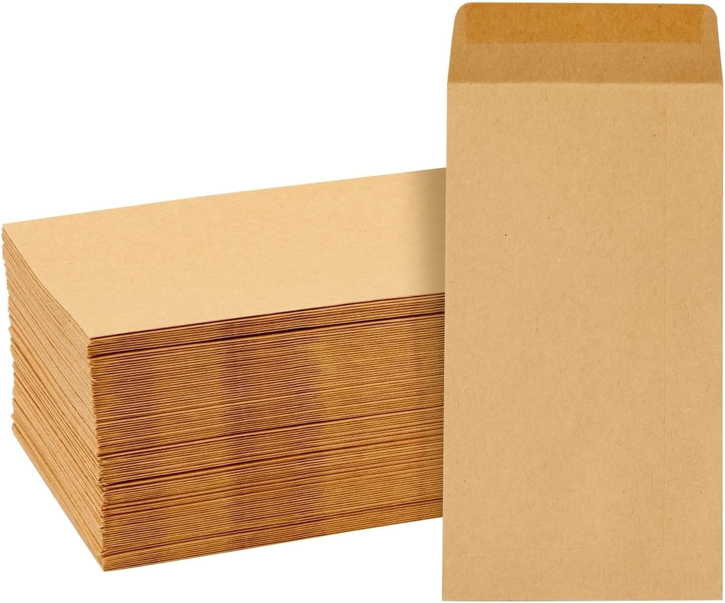 Compact Money Gift Envelopes – 100 Pack Brown 3.5 x 6.5 in for All Occasions