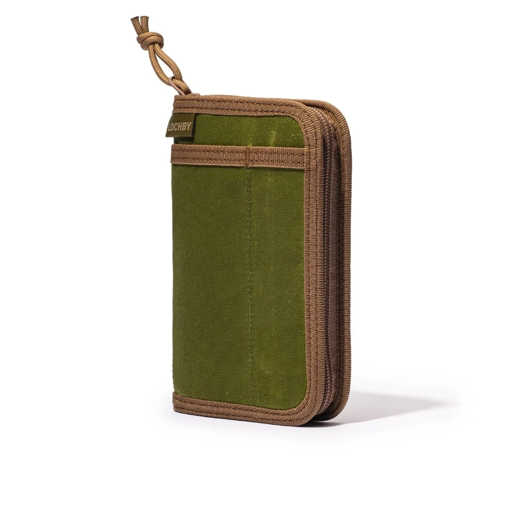LOCHBY Pocket Journal Olive Green |Notebook Cover | Water Resistant Waxed Canvas