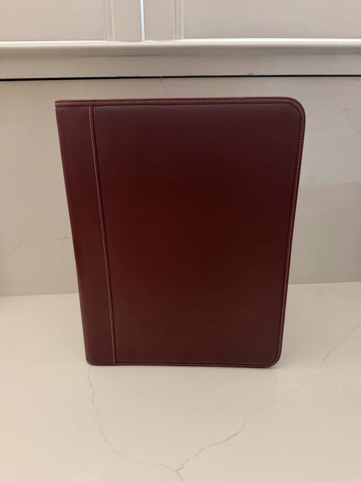 Vintage Coach Burgundy Leather Bi-fold Portfolio Notebook Organizer 12.5″ x 10″