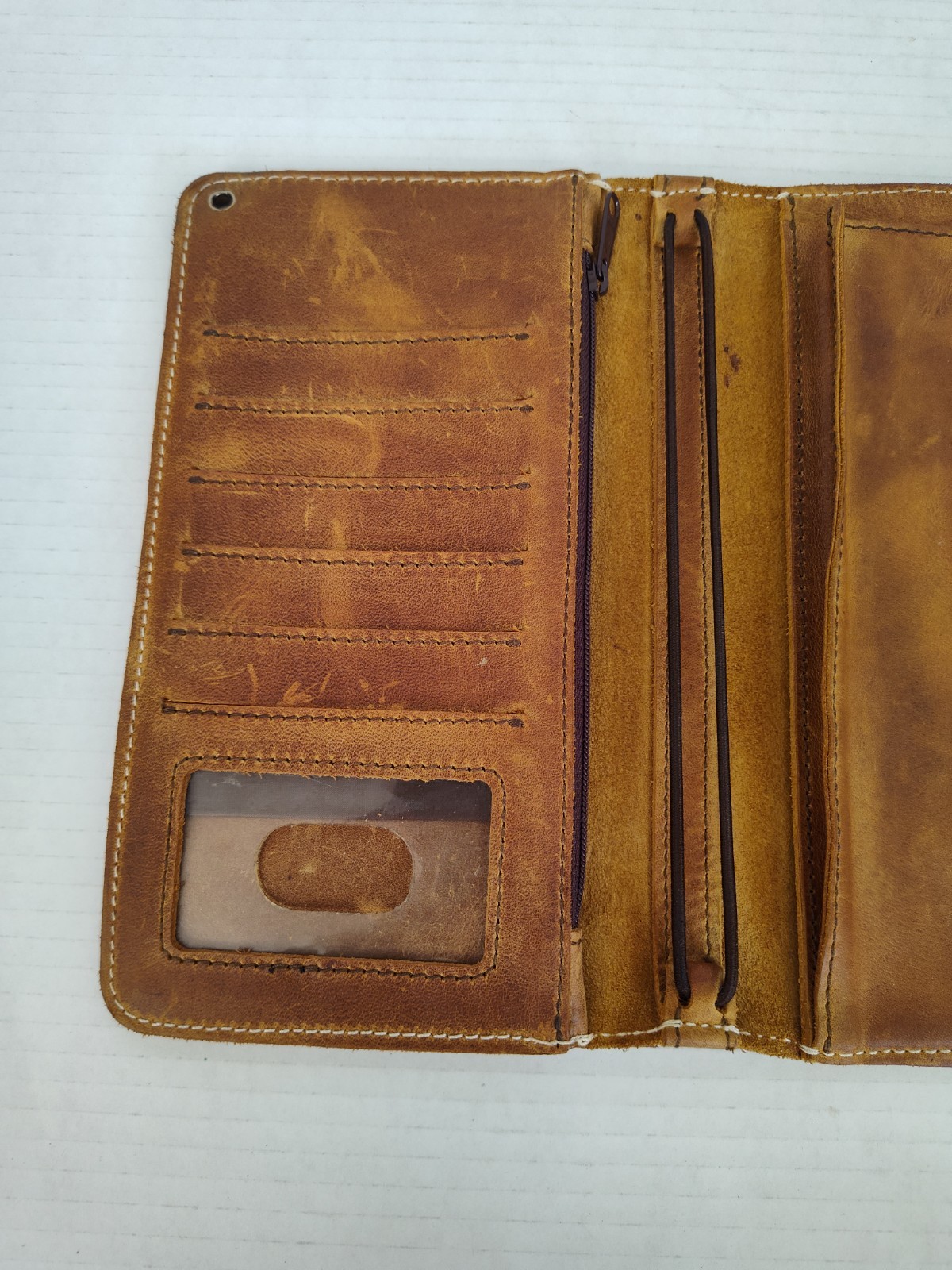 Planner Perfect Travelers Notebook Brown Leather w Card Holders/Zippered Pocket