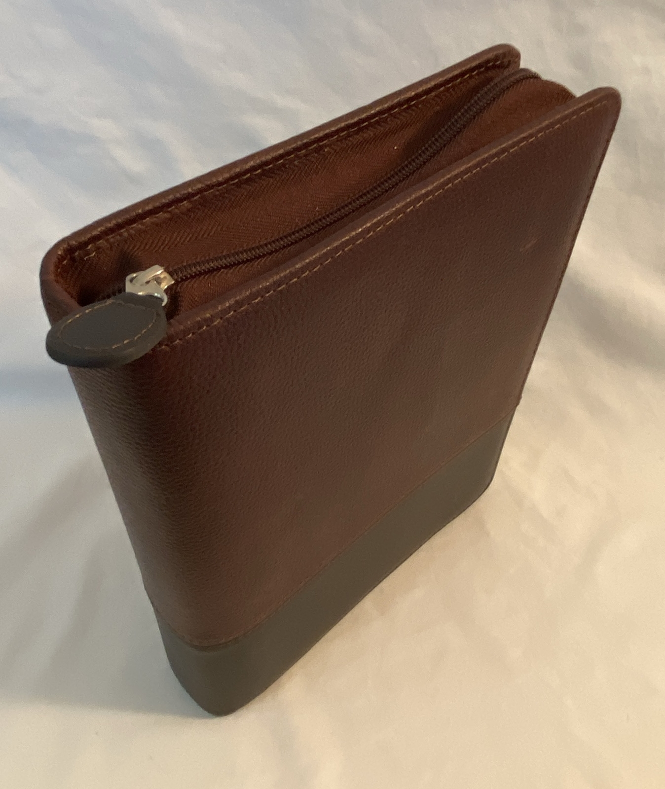 Franklin Covey LOGAN LEATHER OPEN BINDER 8.5”x 11” Chocolate Espresso NO BOX NEW