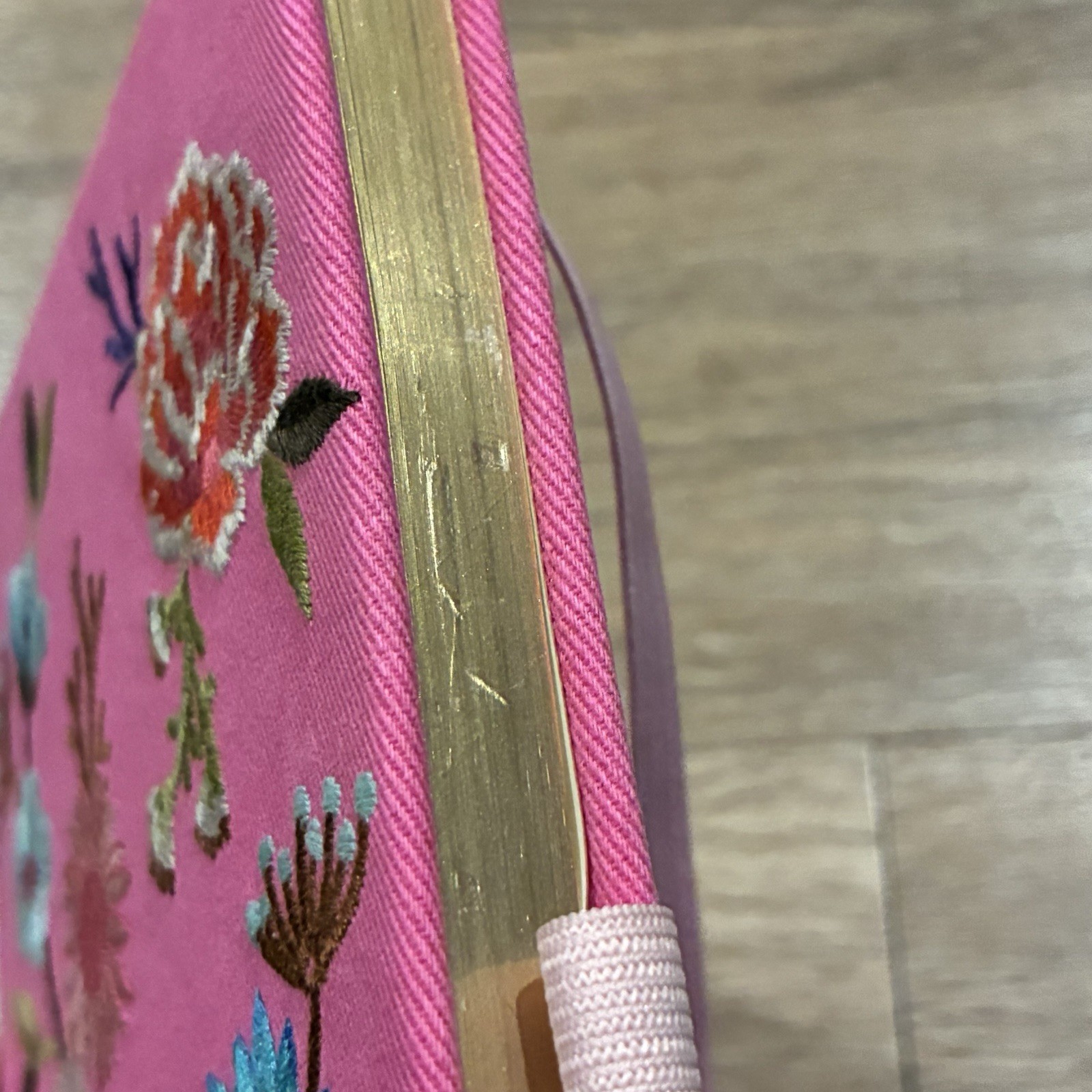 Johnny Was Journal Embroidered Floral Flowers Pink