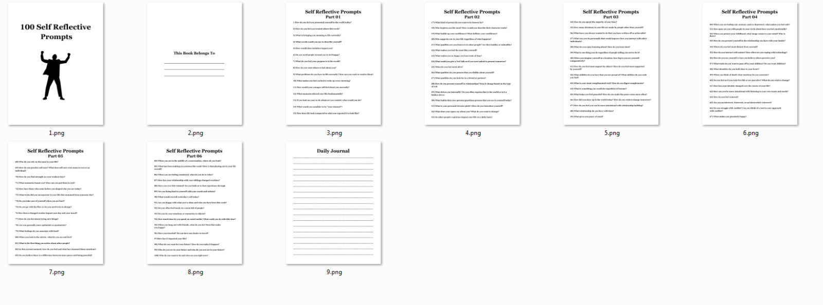Digital Printable Planner Mental Health Bundle
