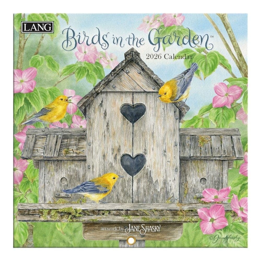 Lang, Birds In The Garden 2026 Mini Wall Calendar, 7” X 7″W x 0.2″H, 2026