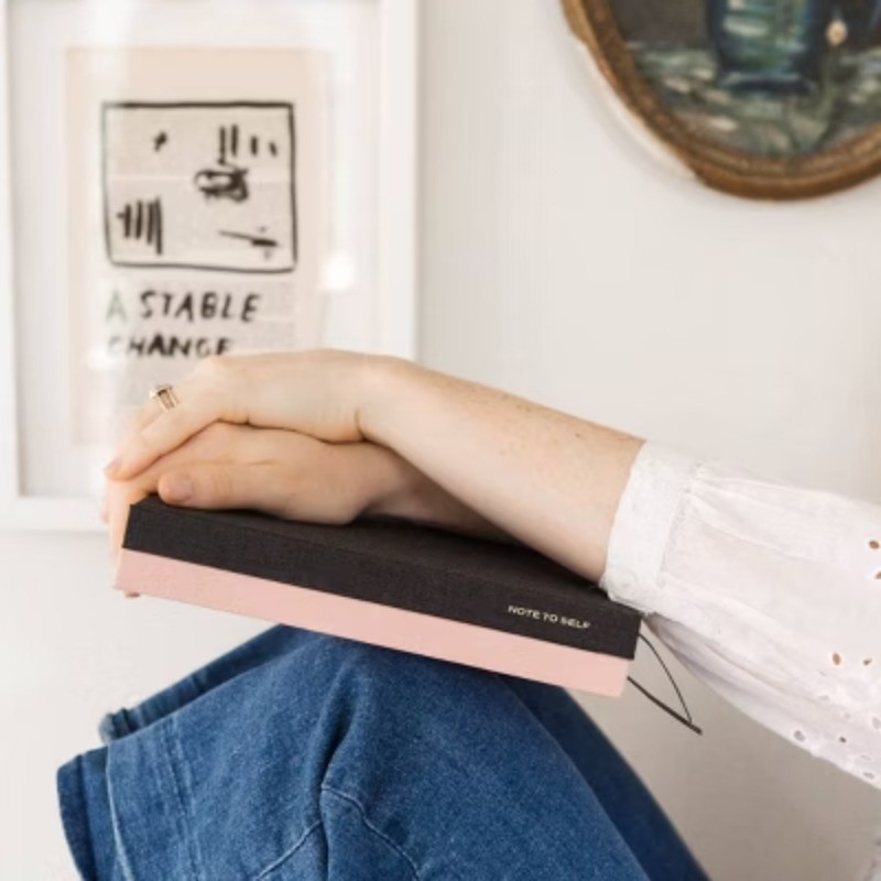 Note to Self: Hardcover Notebook, Elastic Closure, Pocket, Ribbon Marker