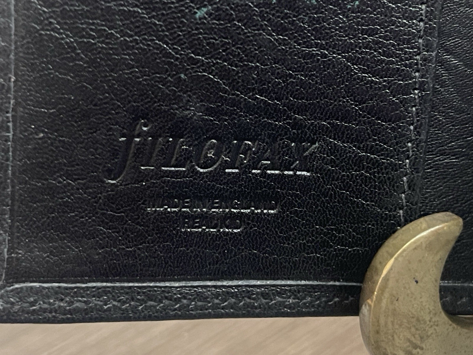 Filofax 1996 Pocket 4-Ring Snap Strap Closure Real Kid Leather Made In England
