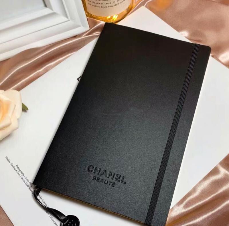 Chanel Memo Pad Notebook Type Pocketbook Charm Black w/Box and Paper Bag
