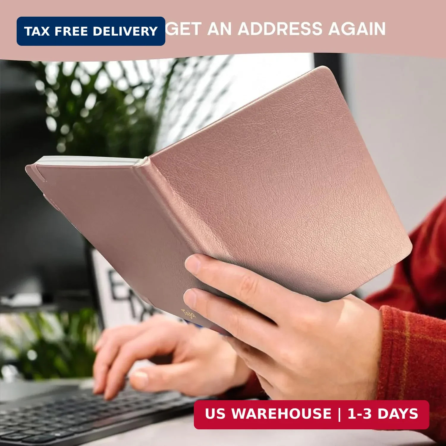 Taja Address Book with Alphabetical Tabs,Hardcover Address Books Large Print for
