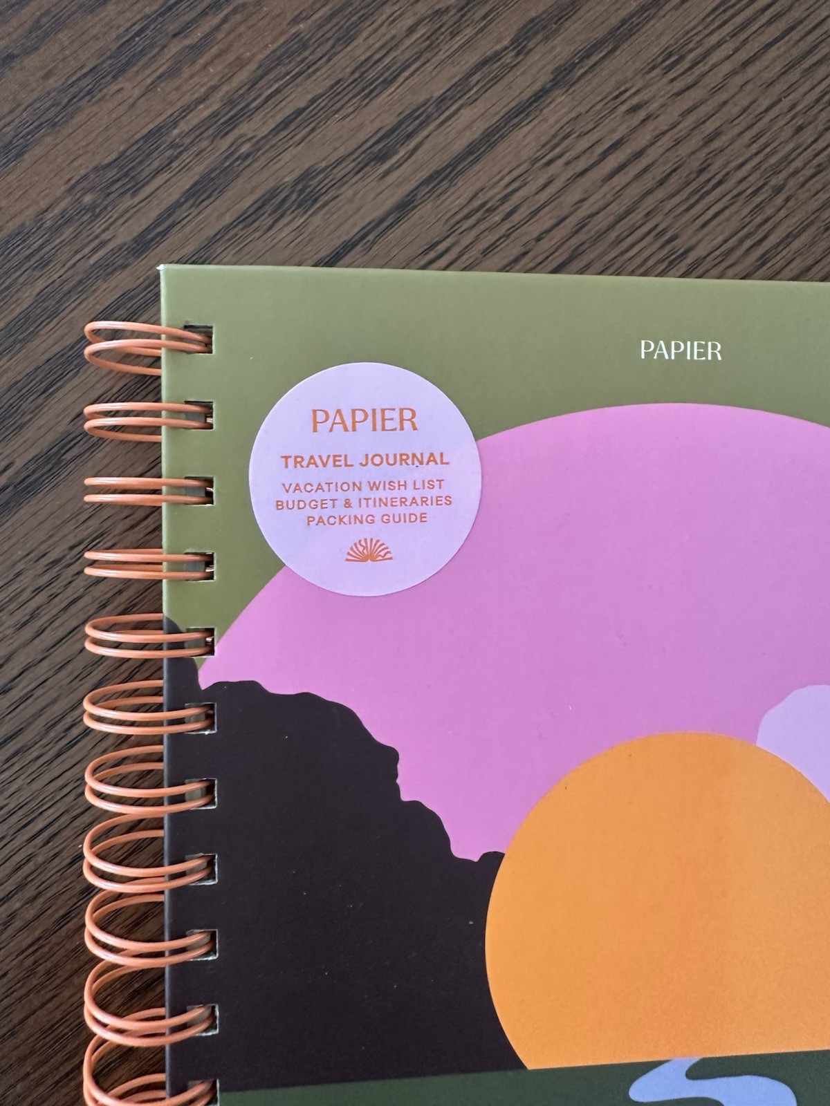 Papier 150pg Guided Notebook 9.84”*7.48“ Travel Journel The Sunset