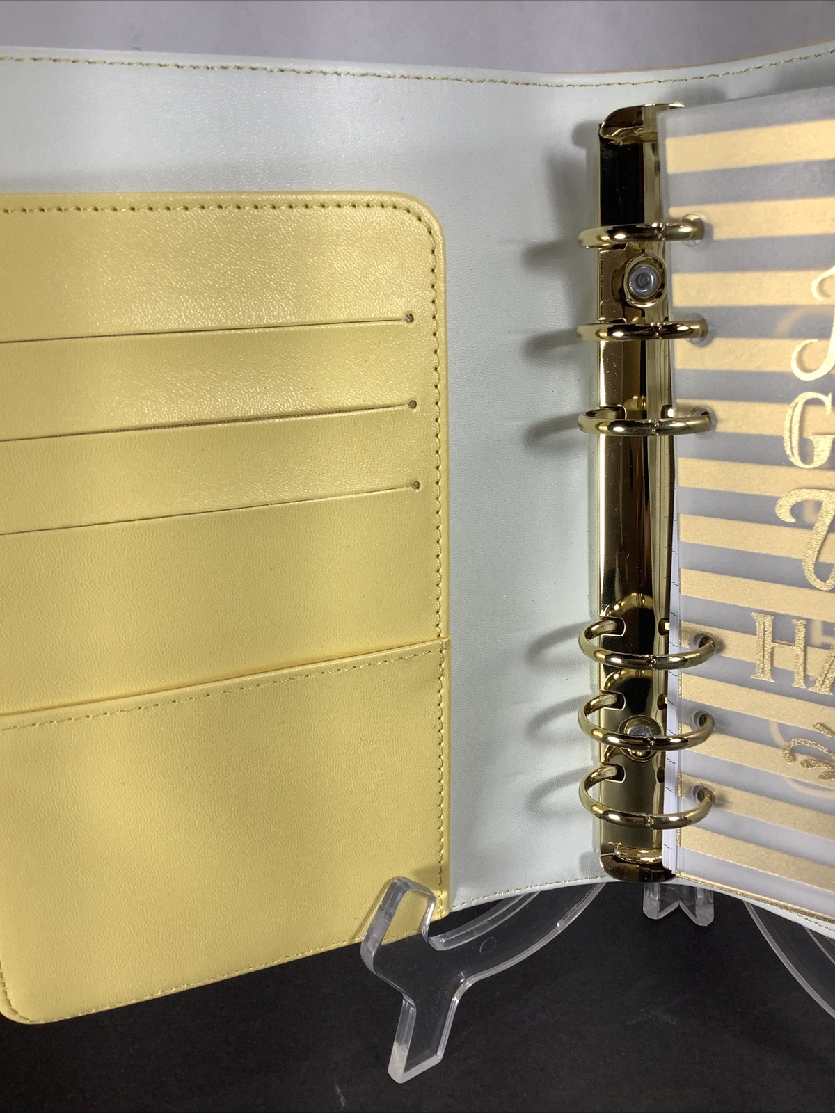 Yellow~6 Ring Snap Day Planner Notebook 6.75”x 5.75”