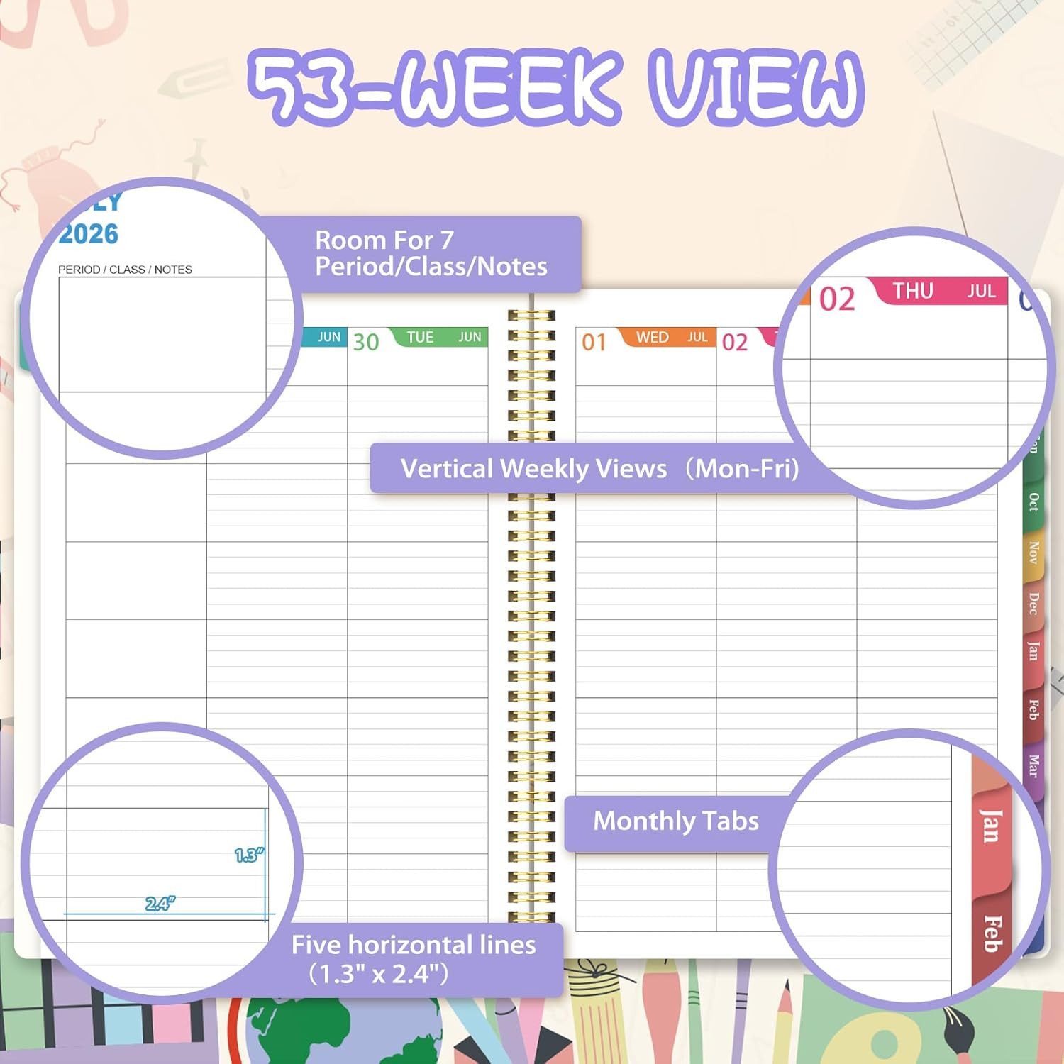 Teacher Planner 2026-2027 – 2026-2027 Teacher Lesson Planners from JULY 2026 – J