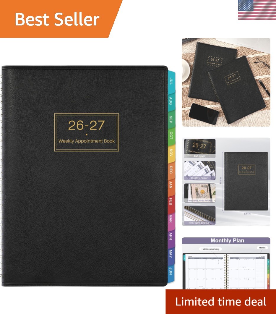 2026-2027 Professional Appointment Book with Daily 15-Minute Planning Guide