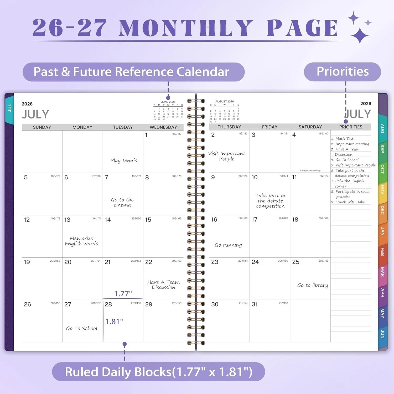 2026-2027 Appointment Book/Planner – 8.2″ x 11″, Daily Planner