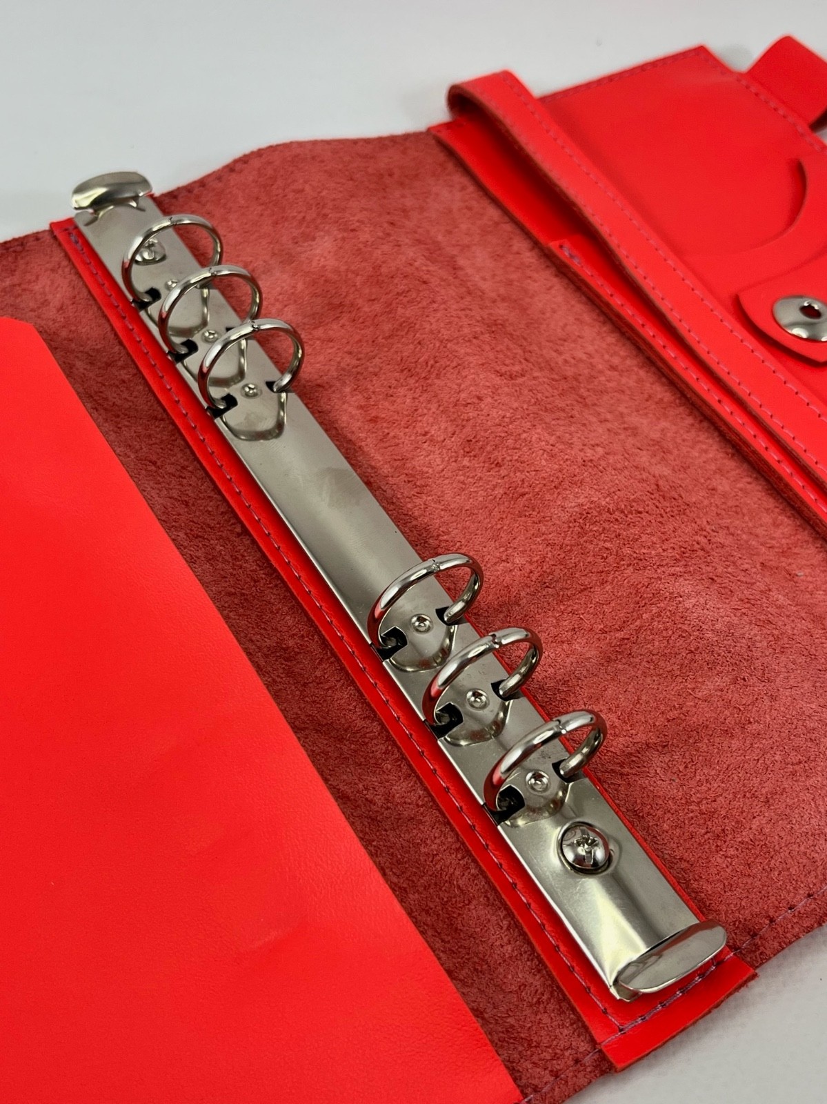 Green Leather cover A5 notebook. Just leather cover A5 for notebook with binder.