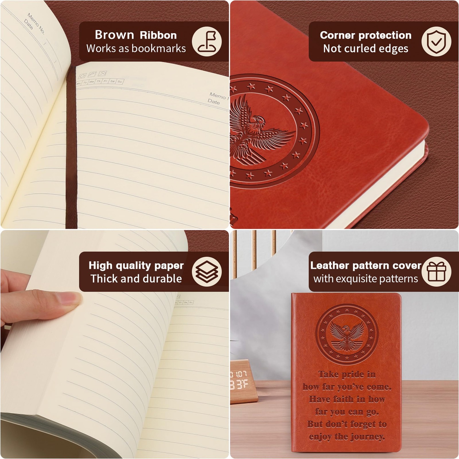 Army Leather Notebook Gift Take Pride in How Far You Have Come Military Deplo…