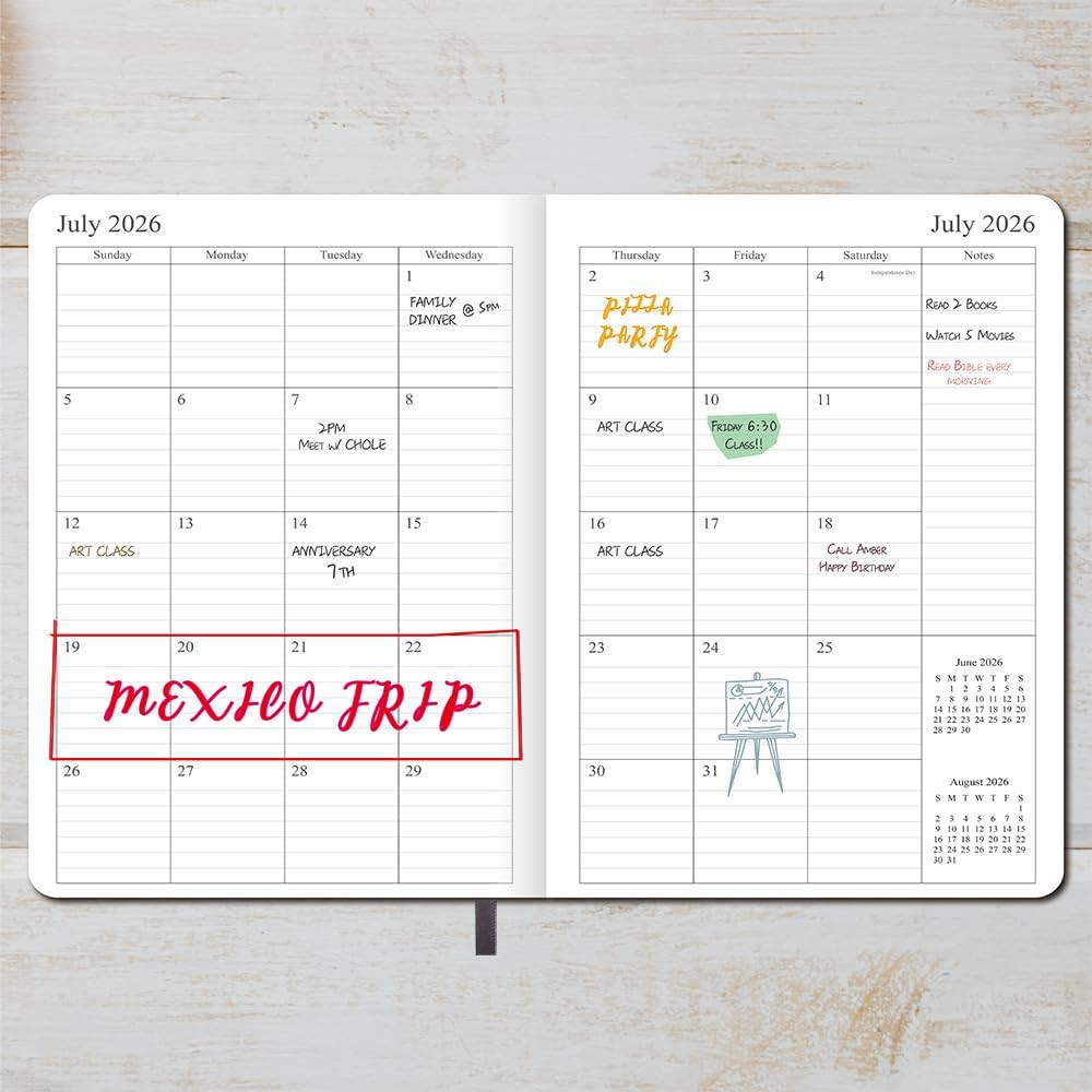 26-27 Academic Planner – Weekly and Monthly Planner, Jul 2026 – Jun 2027, Vegan