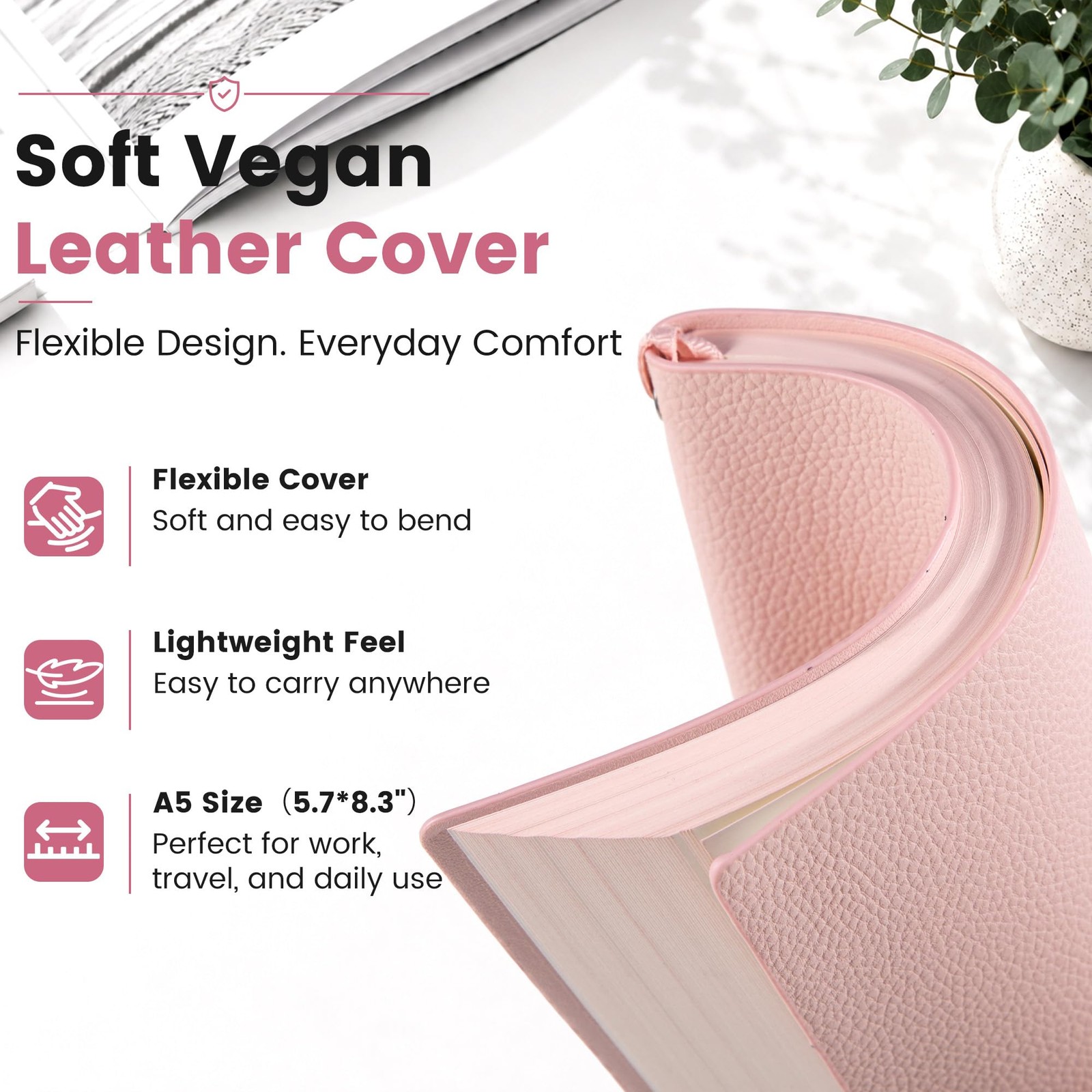 Lined Journal Notebook for Men & Women,176 Pages A5 Medium Size, Softcover Le…