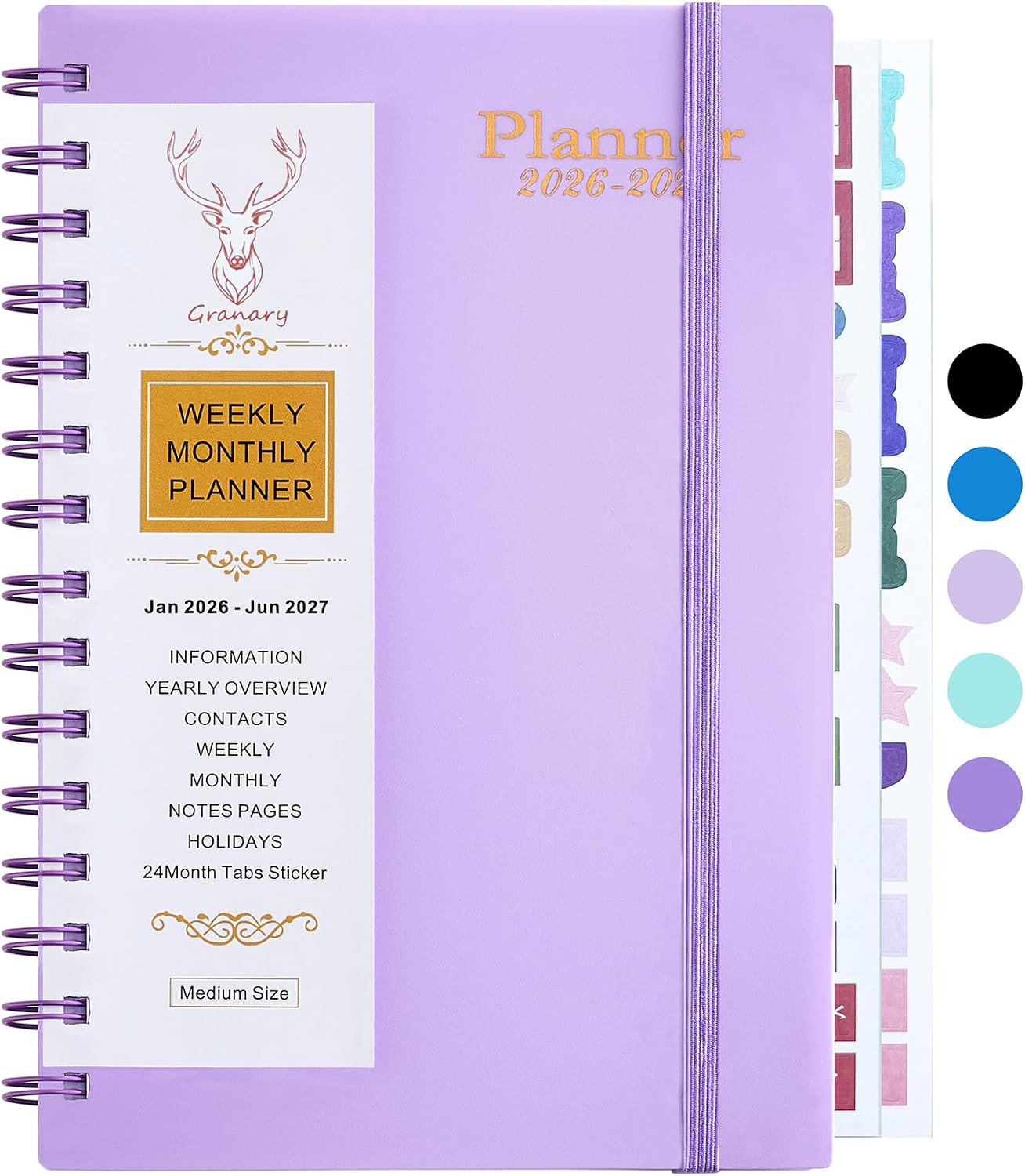 Daily Planner 2026-2027, Weekly and Monthly Planner 2026-2027 Academic Year, Jan