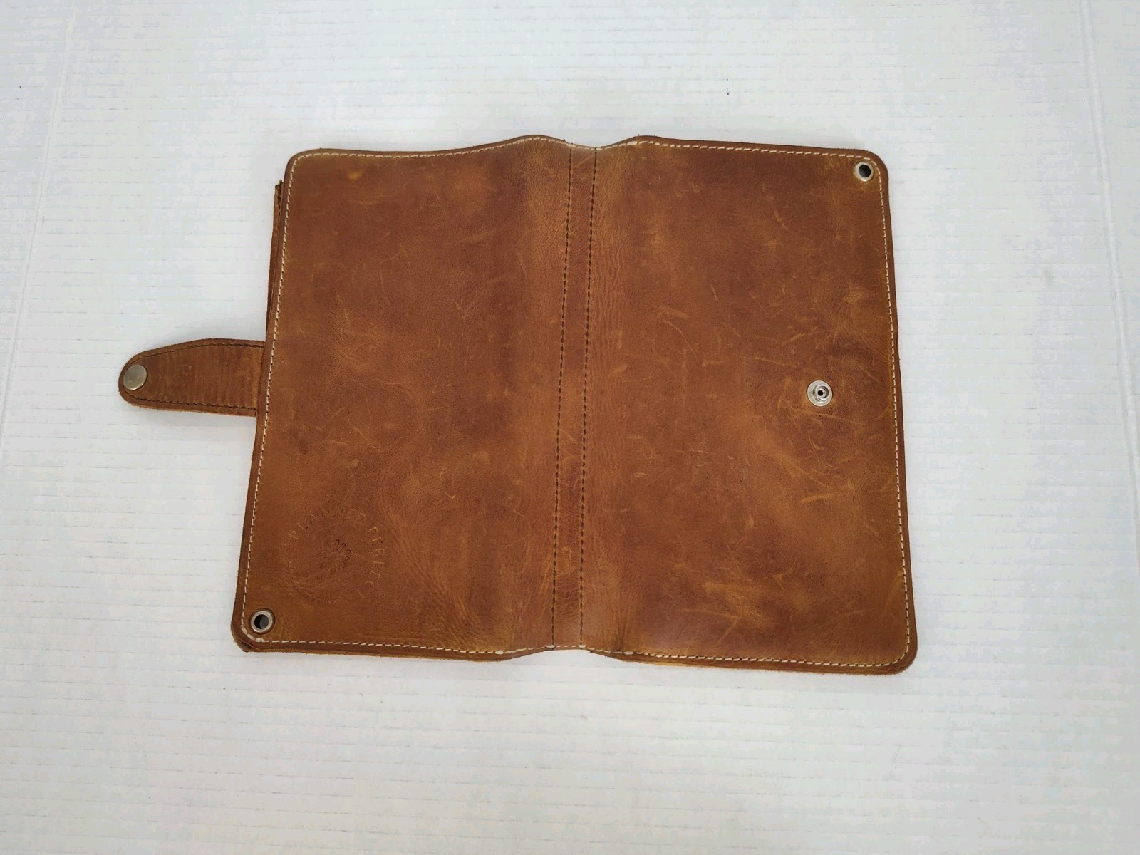 Planner Perfect Travelers Notebook Brown Leather w Card Holders/Zippered Pocket