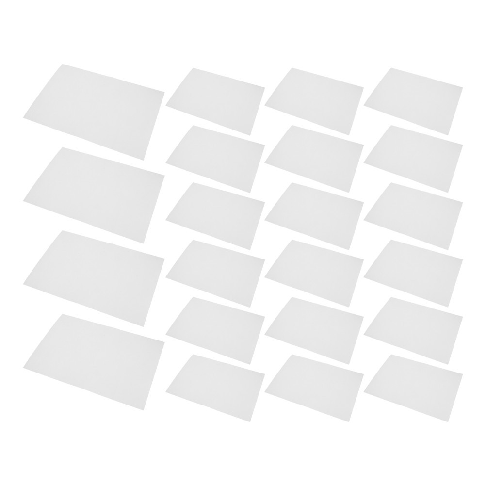 100Pcs Blank White Sticker Album Inserts with Smooth Writing and Reusable Pages