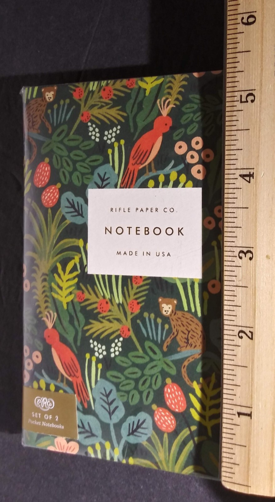 Rifle Paper Co Jungle Pocket Notebooks Set 2 Slim Journals 5.5″ Colorful
