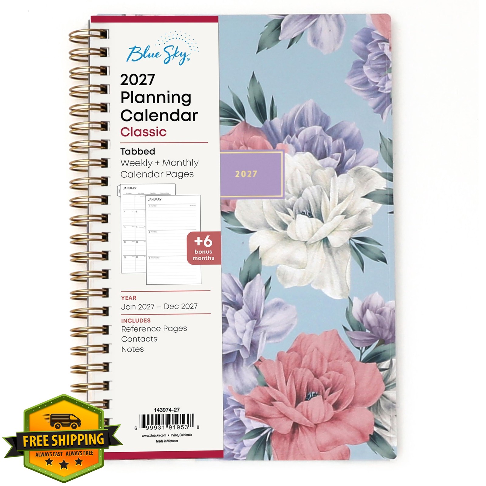 Blue Sky 2027 Planner 5″x8″ Tula