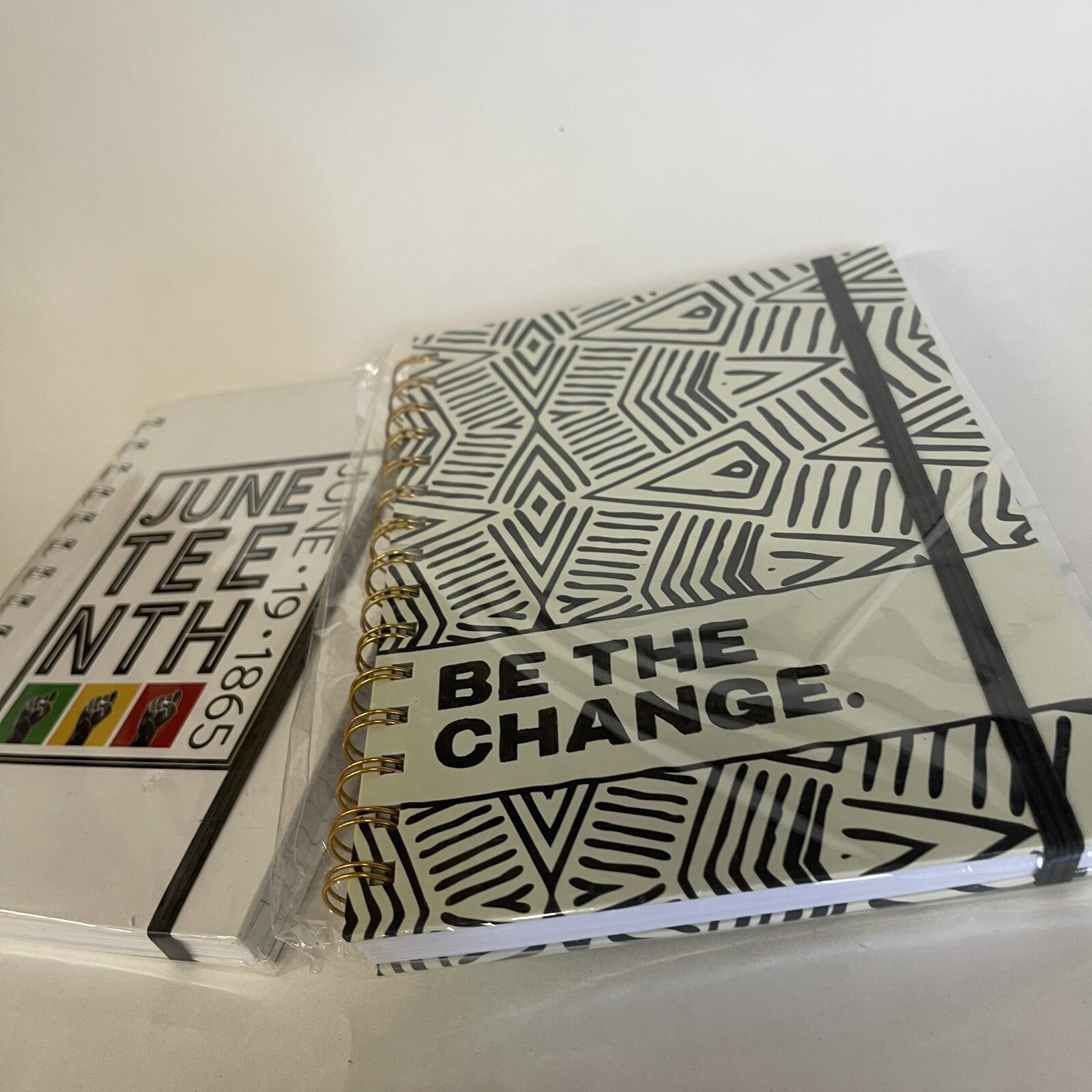 2 Black Lives Matter, 6×8” Notebooks 100 Pages, Abstract patterns White & Black