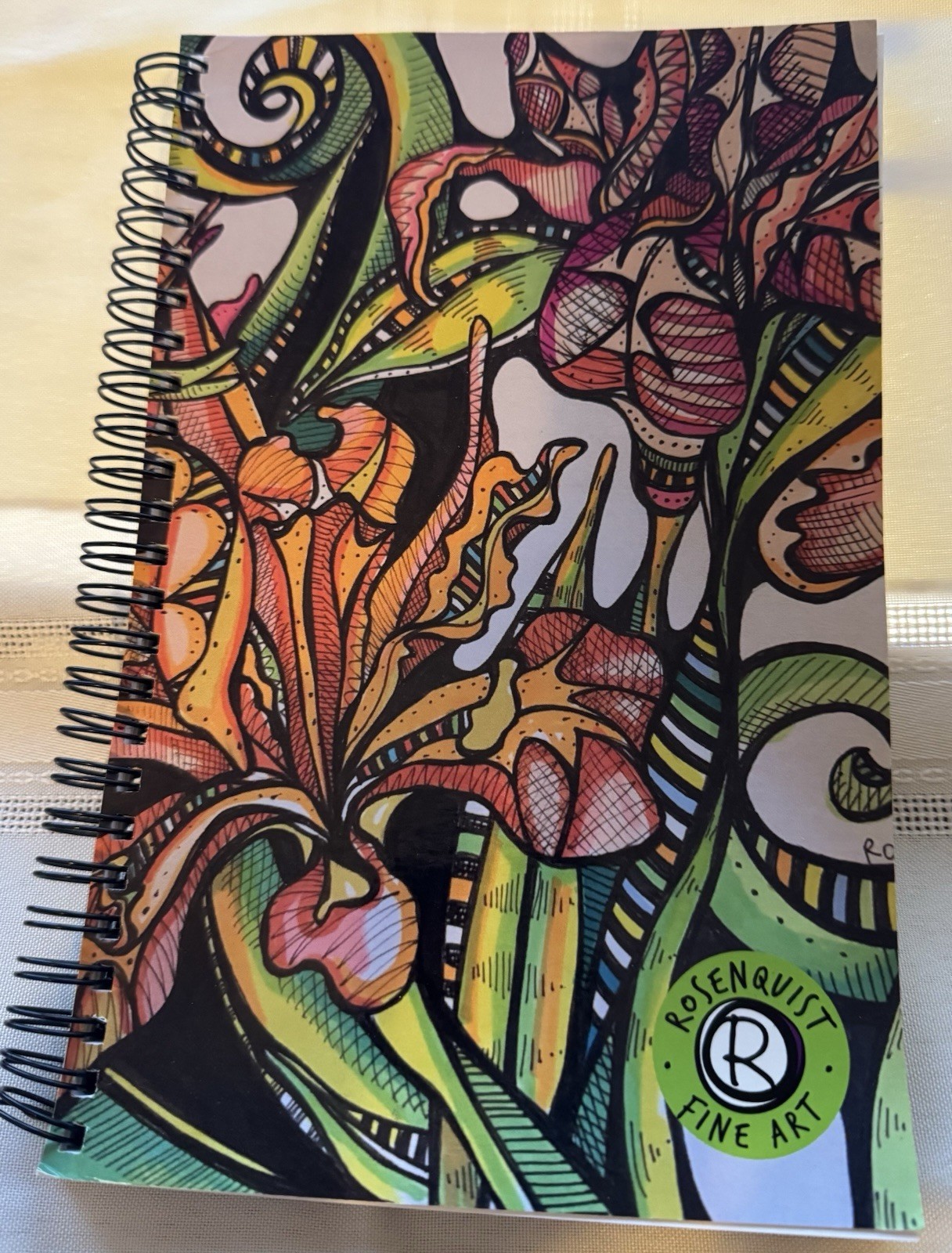 Handmade Rosenquist Fine Art Journal Spiral Bound 8.5 x 6” NEW Botanical