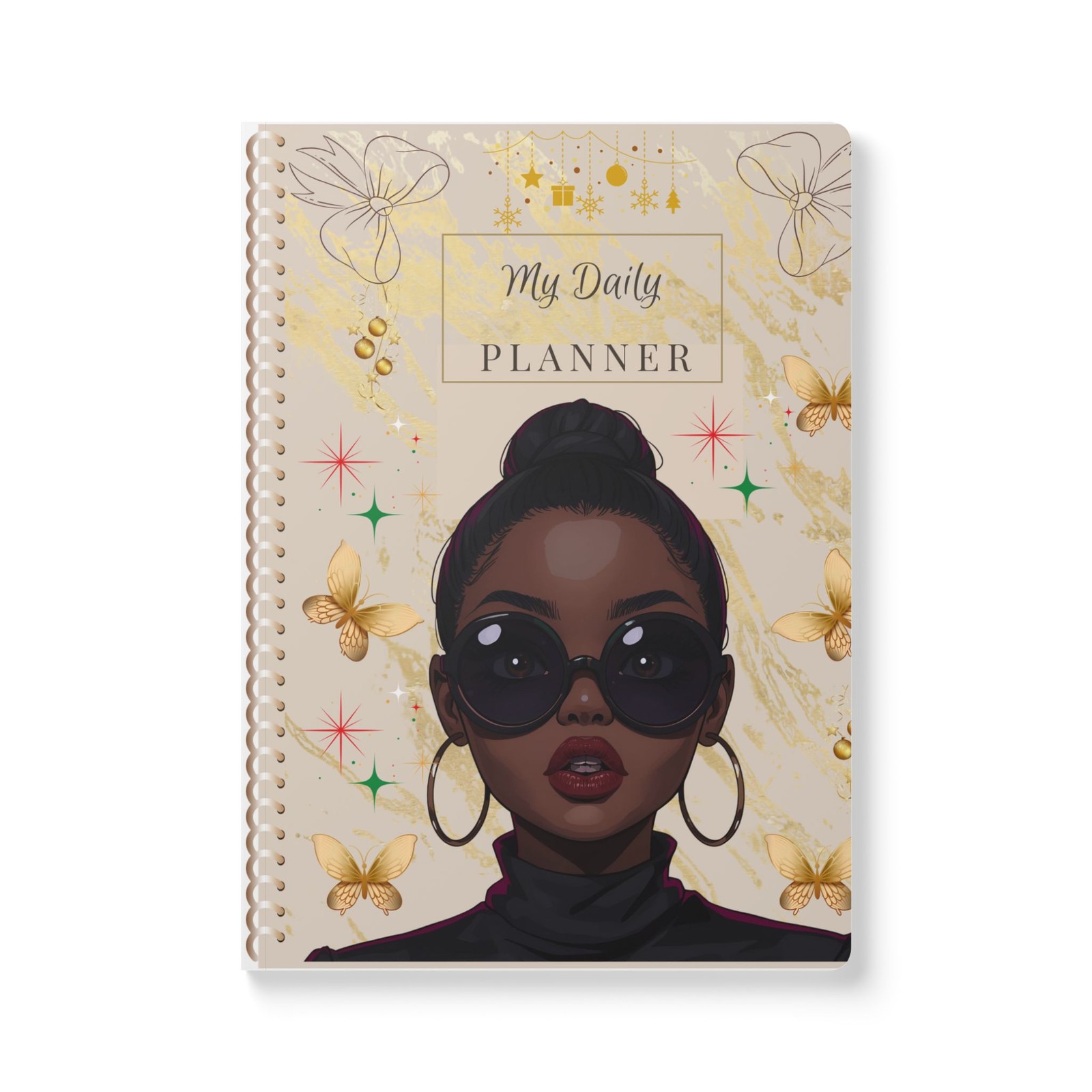 Chic Daily Planner Journal, Butterfly Theme Notebook.