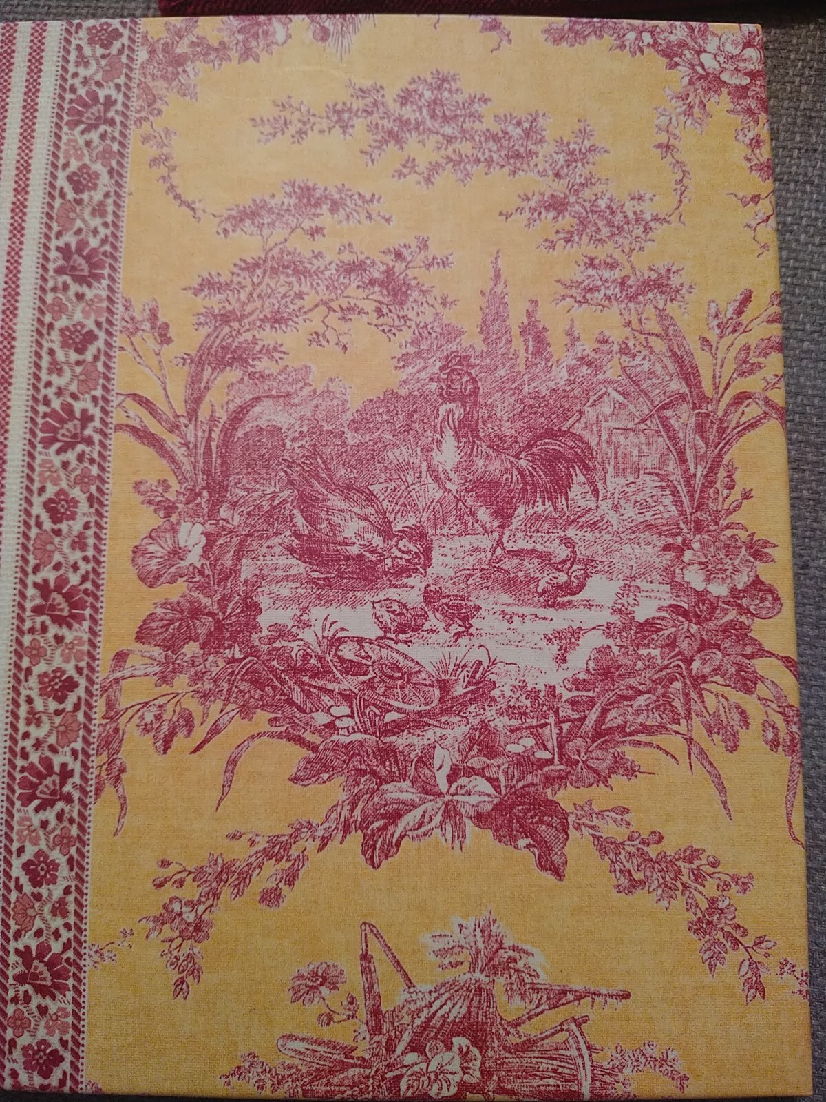 Waverly CR Gibson Red Floral Journal, Address Bk In Velvet Pouch Set