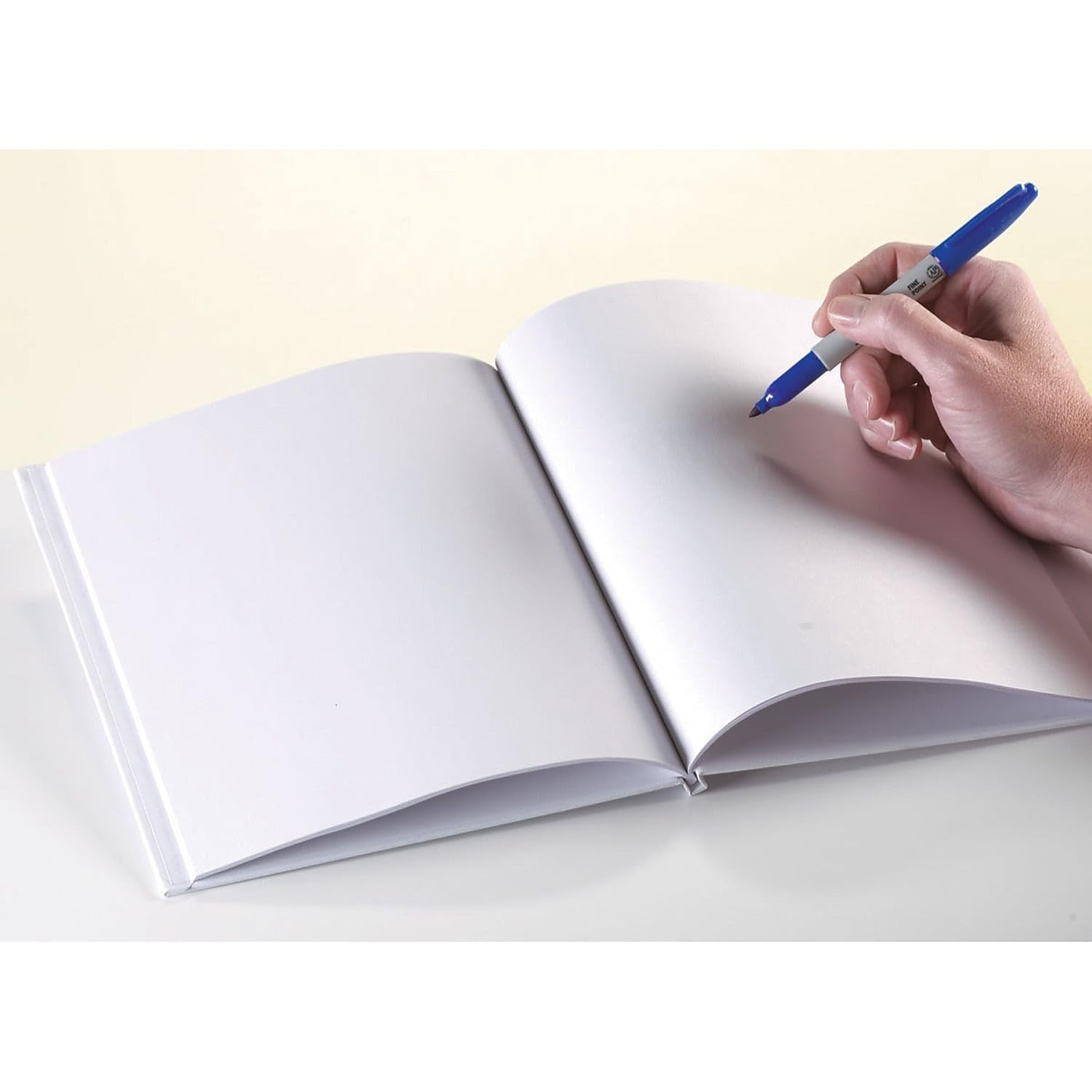 Ashley Portrait Hardcover Blank Pages Book 1 Count (Pack of 1), White