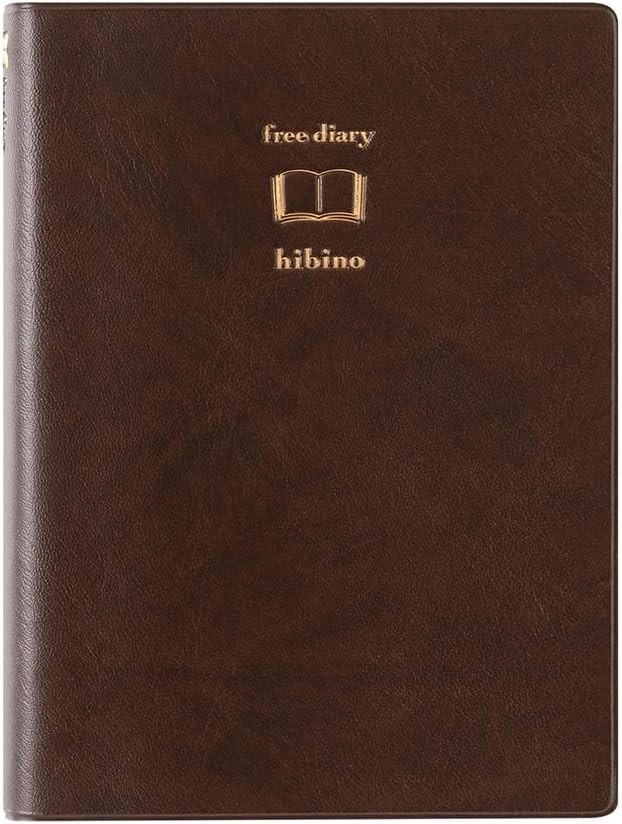 Midori Hibino Free Diary A6 Ivory Undated 2 Pages Per Day Journal 15395006