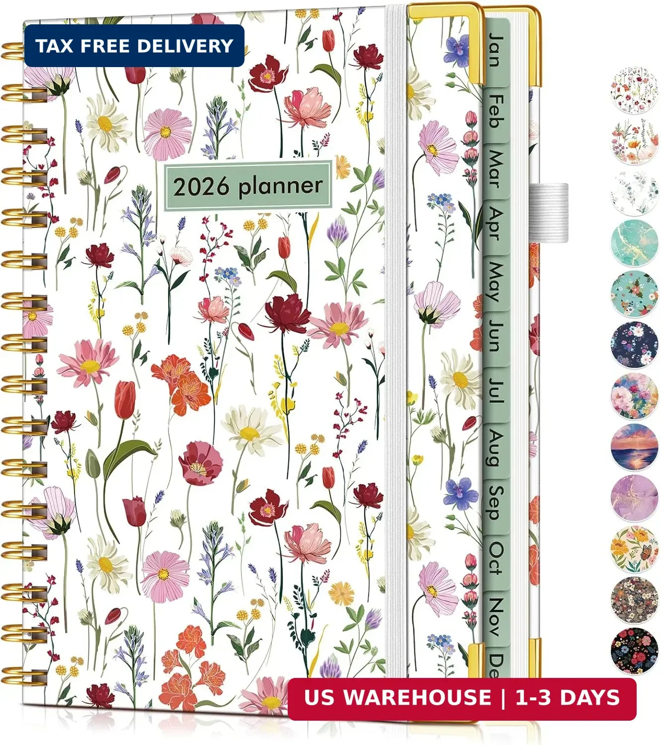 2026 Planner, Hardcover Weekly and Monthly Planner for Women, January 2026 – Dec