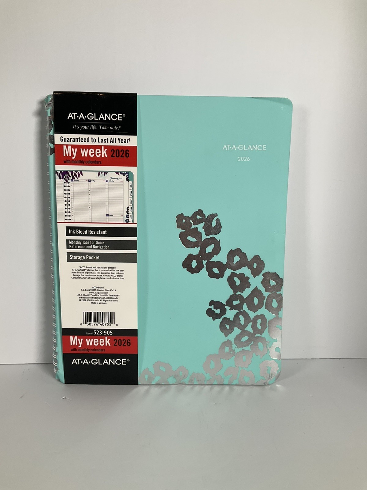 At-A-Glance My Week 2026 Planner Wild Washes Blue 523-905