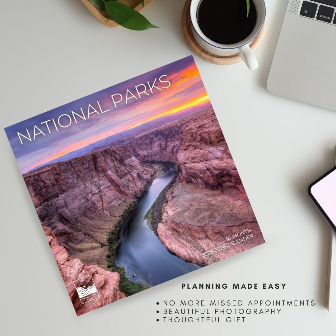 National Parks Wall Calendar 2026 | 12″ x 24″ Open | 12 x 12,