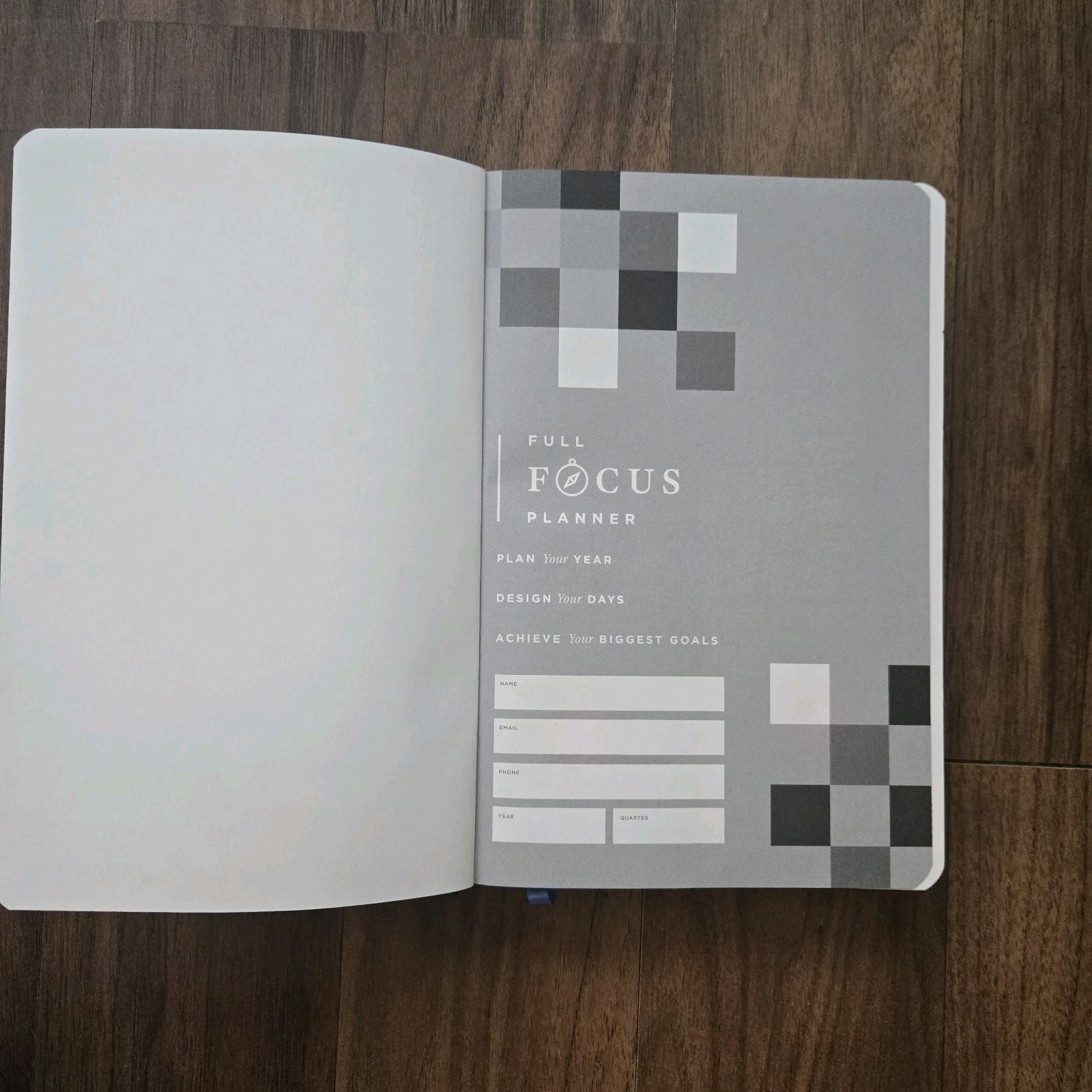 Full Focus Planner Hardcover Planner Organizer Notebook, Black Keepsake Pocket
