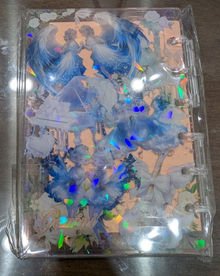 Zodiac GEMINI A7 Acrylic Shaker Notebook With Extra Paper