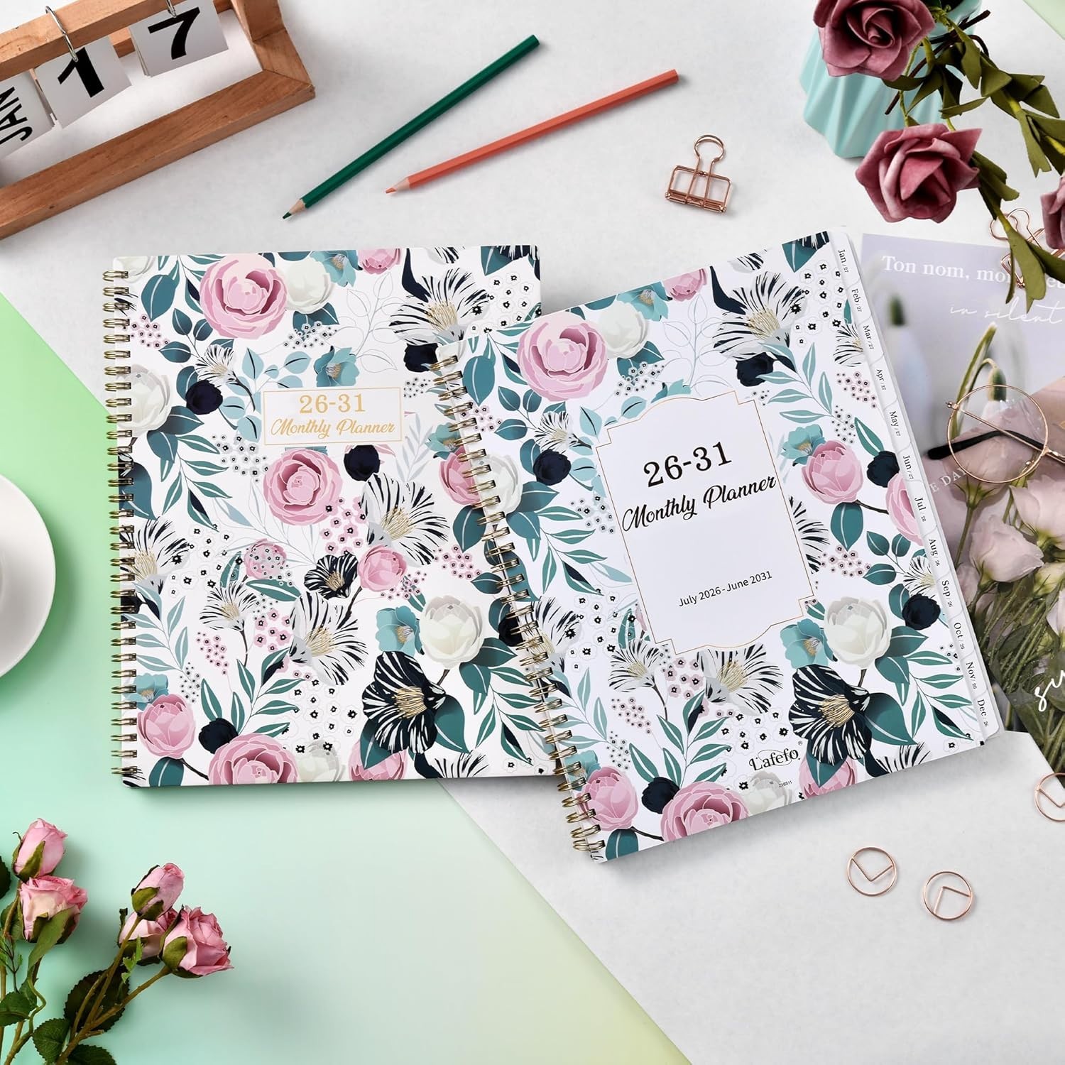 2031 Monthly Planner Spiral Bound Twin-Wire Binding 9″ x 11″