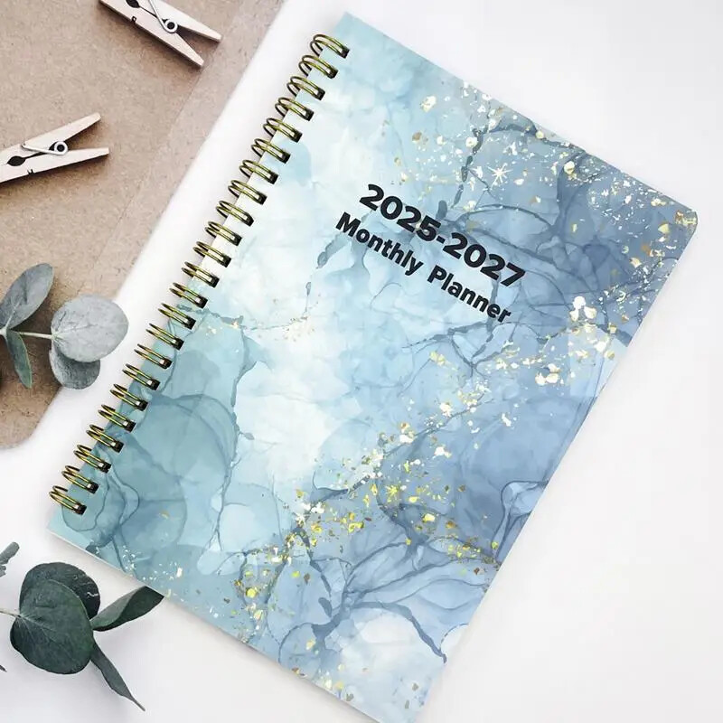 Yearly Planner 2025-2027 3 Year Monthly Planner Calendar Planner Daily Notebook