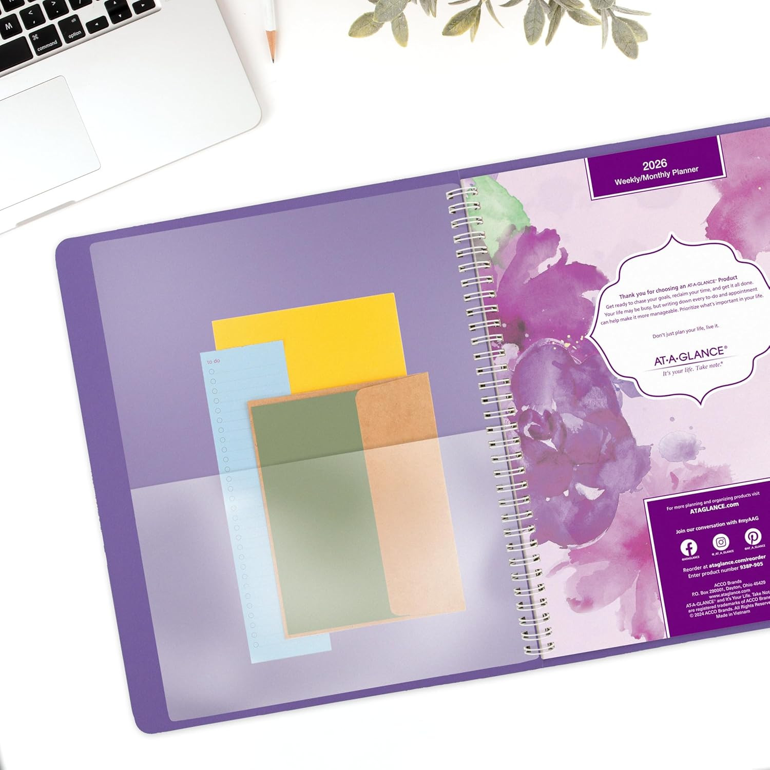 2026 Planner, Weekly & Monthly, 8.5″ X 11″, Large, Beautiful Day (938P-905-26)